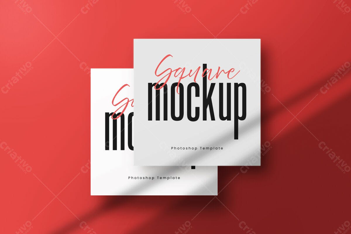 Mockup Quadrado para Mídias Sociais PSD Editável