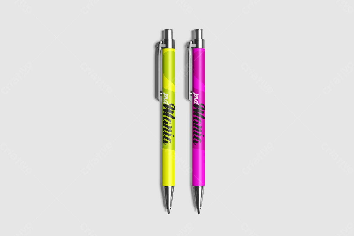Mockup Caneta Personalizada PSD Editável