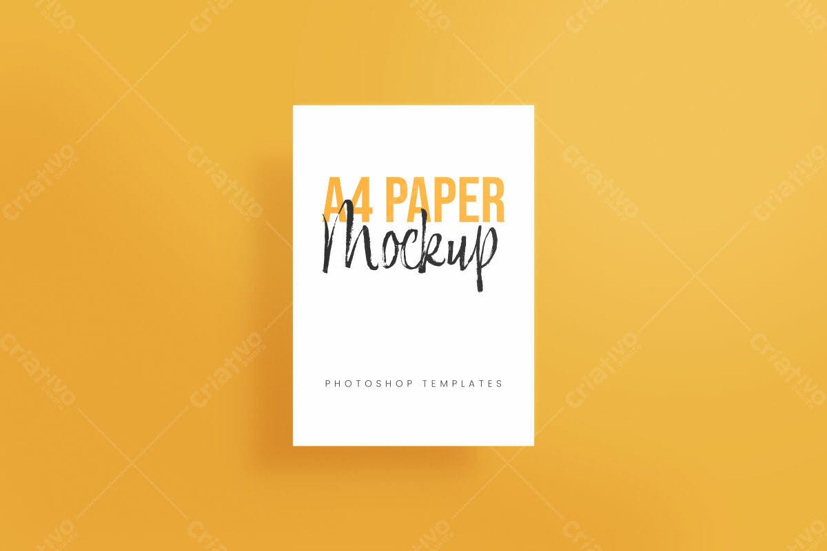 Mockup A4 Papel PSD Editável