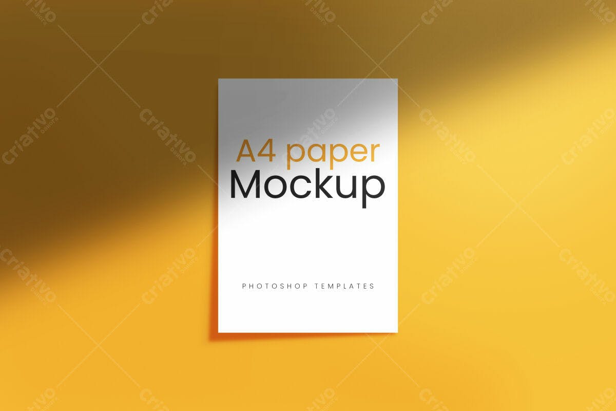 Mockup A4 Papel PSD Editável