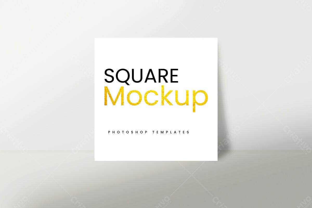 Mockup Quadrado para Redes Sociais PSD Editável
