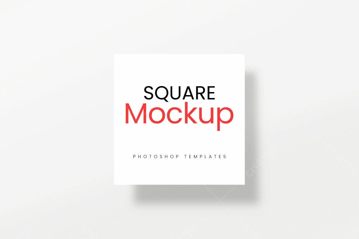 Mockup Quadrado para Redes Sociais PSD Editável