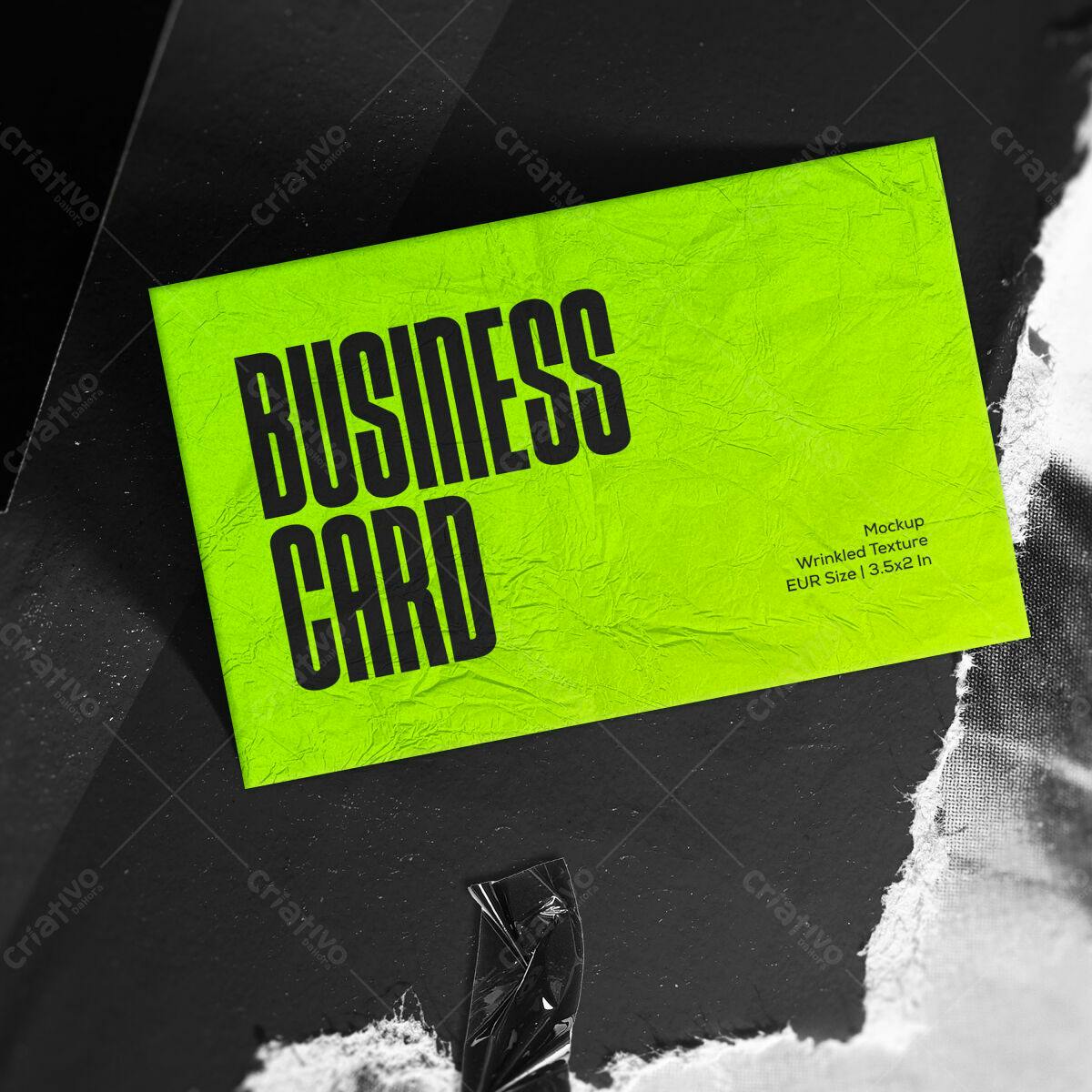 Cartão de Visita com Textura Amarela PSD Editável