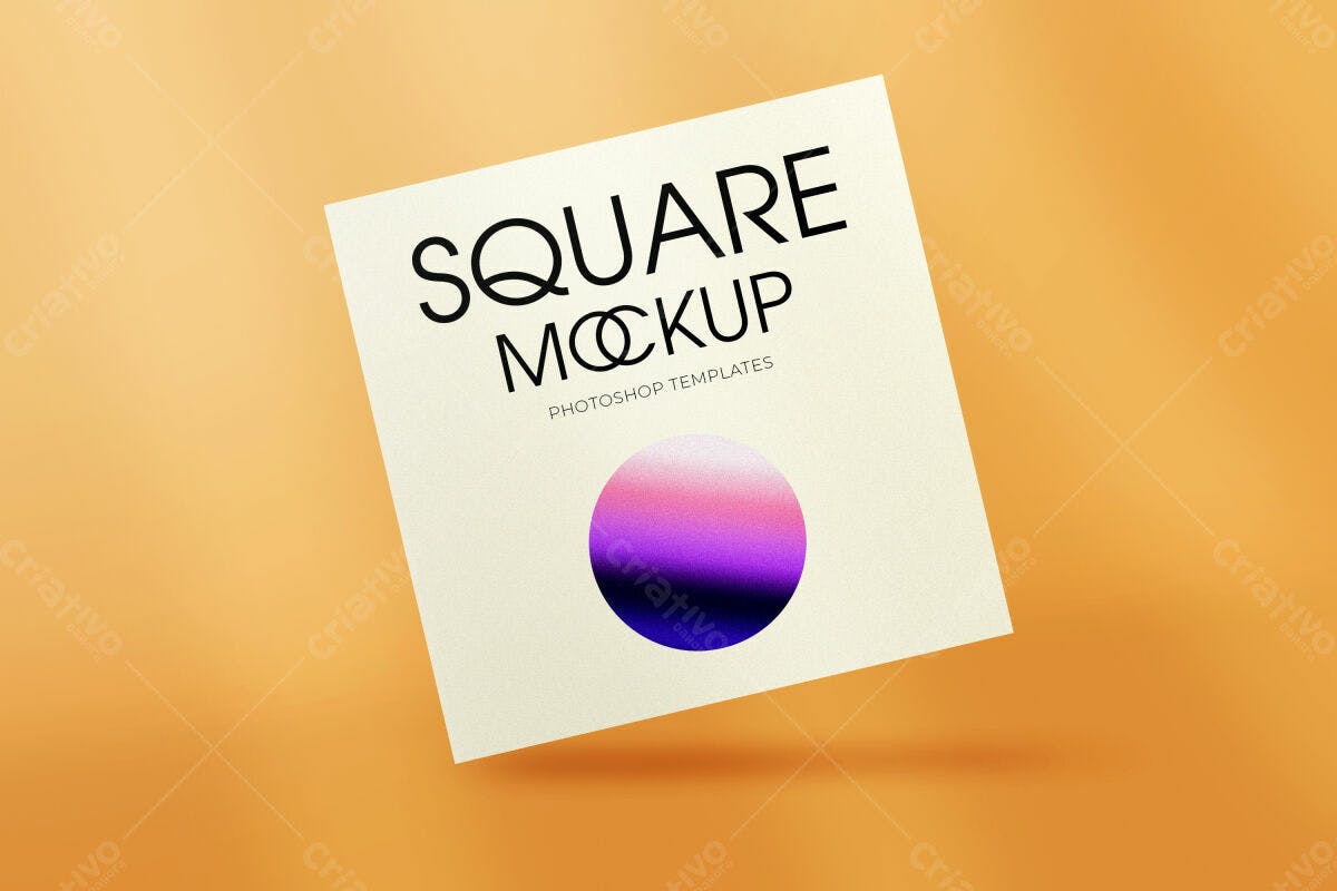 Mockup Quadrado para Mídias Sociais PSD Editável