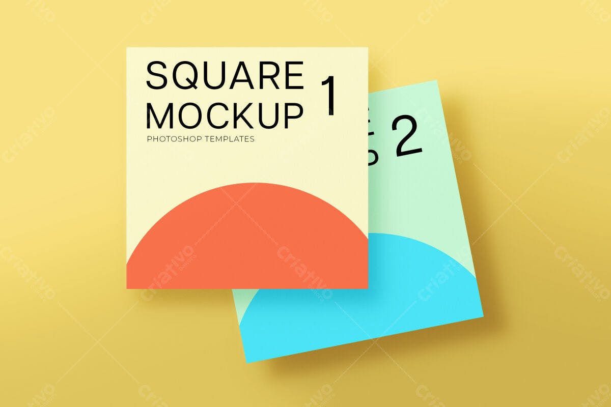 Mockup Quadrado Moderno em PSD Editável