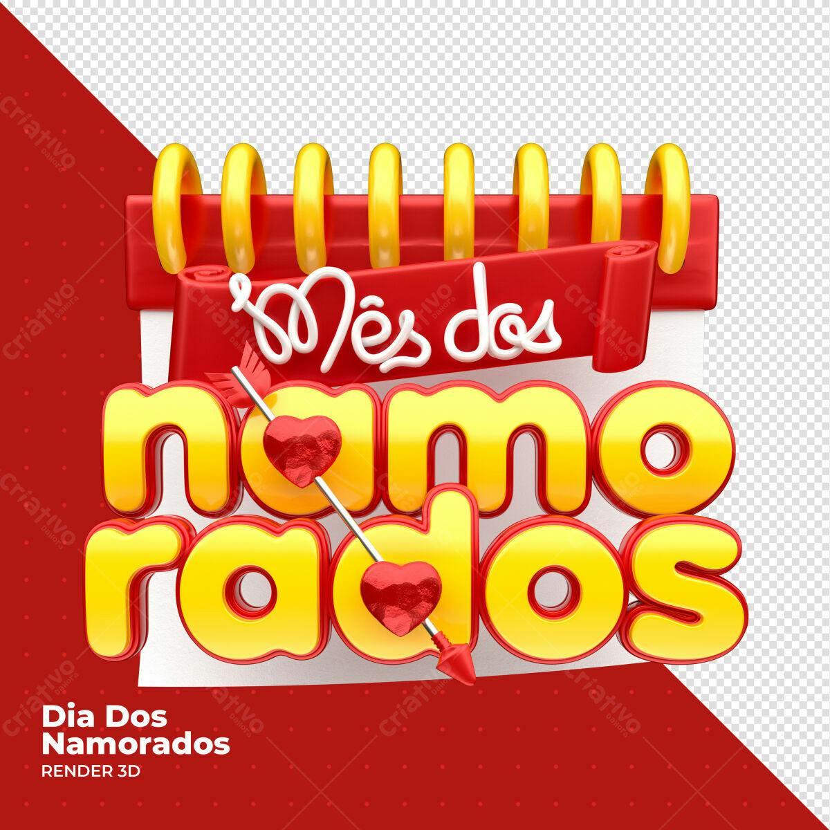 Arte Dia dos Namorados PSD Editável