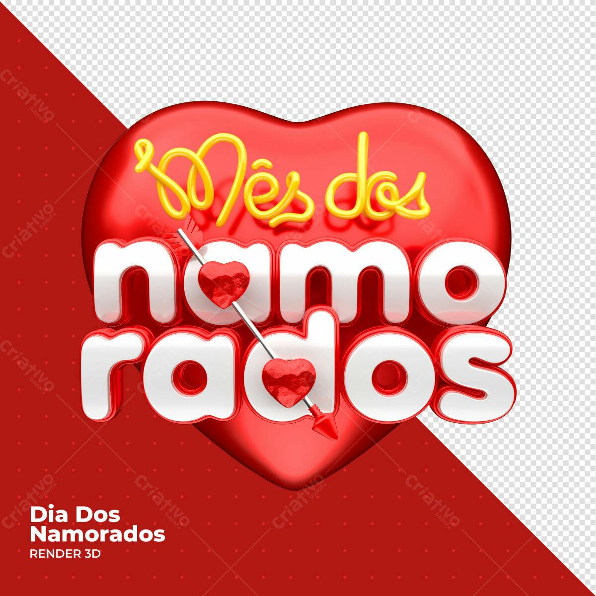 Arte Dia dos Namorados PSD Editável