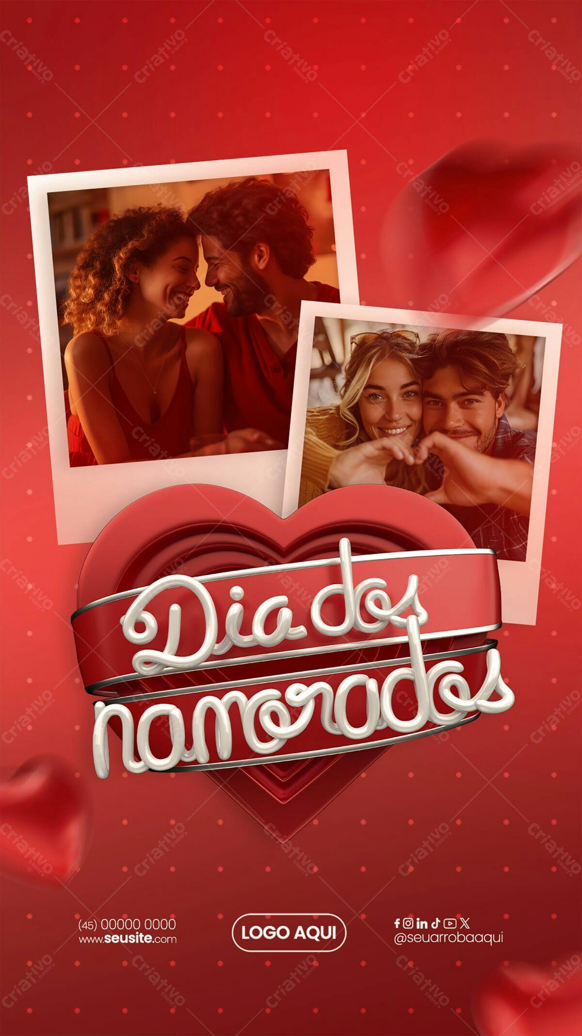 Flyer Dia dos Namorados PSD Editável