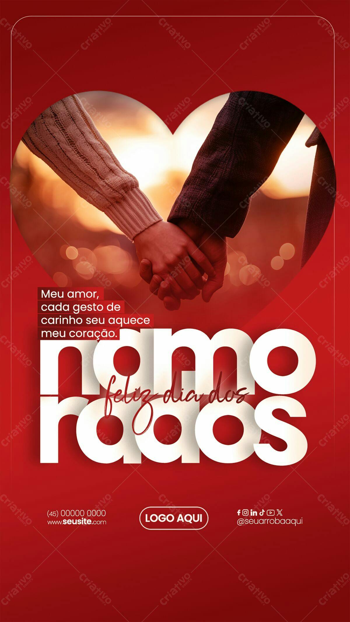 Flyer Dia dos Namorados PSD Editável