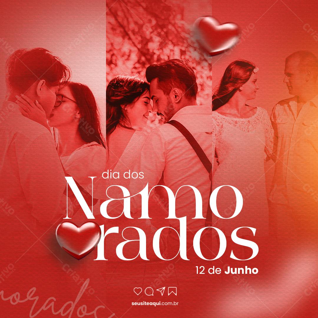 Post para o Dia dos Namorados PSD Editável