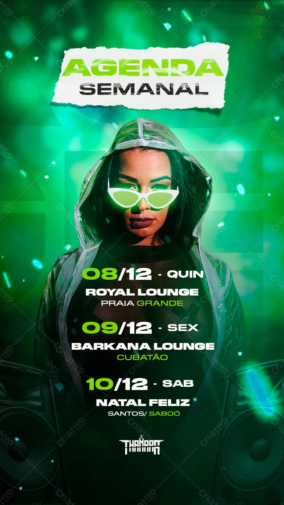 Flyer Agenda Semanal Festa PSD Editável