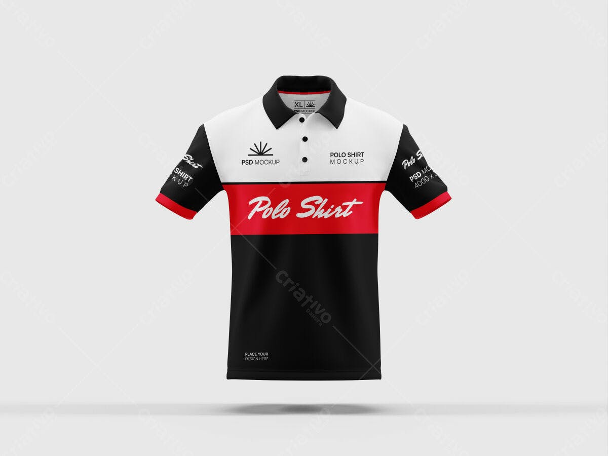 Mockup Camiseta Polo PSD Editável
