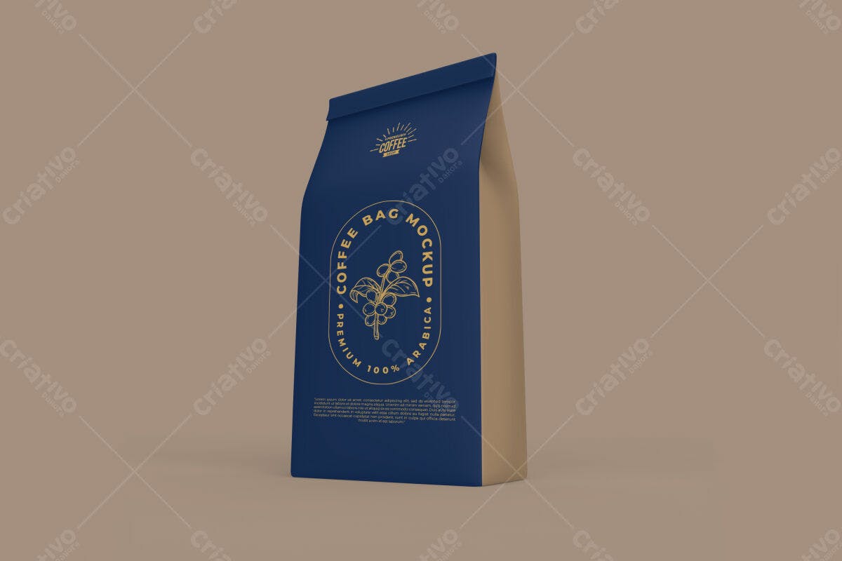 Embalagem para Café PSD Editável