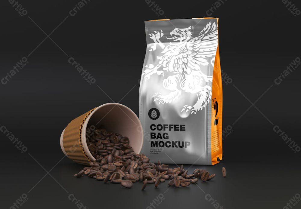 Saco De Café, Bolsa E Caneca Mockup V 18