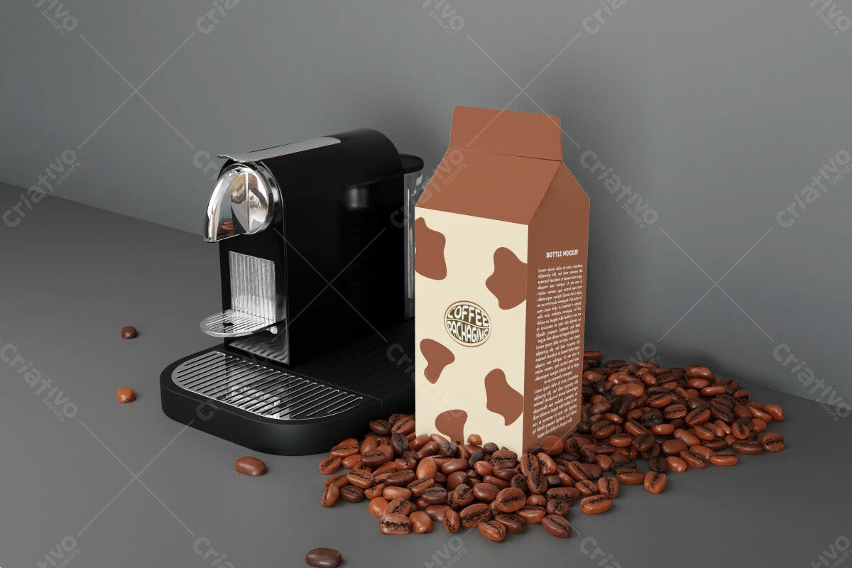 Embalagem para Café PSD Editável