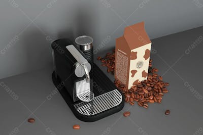 Saco De Café, Bolsa E Caneca Mockup V 3