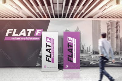 Suporte De Banner Enrolável Mockup