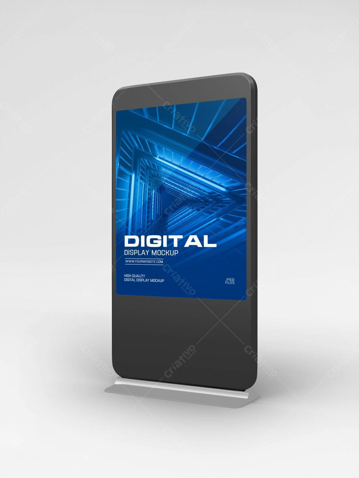 Mockup Totem Digital para Mídias PSD Editável