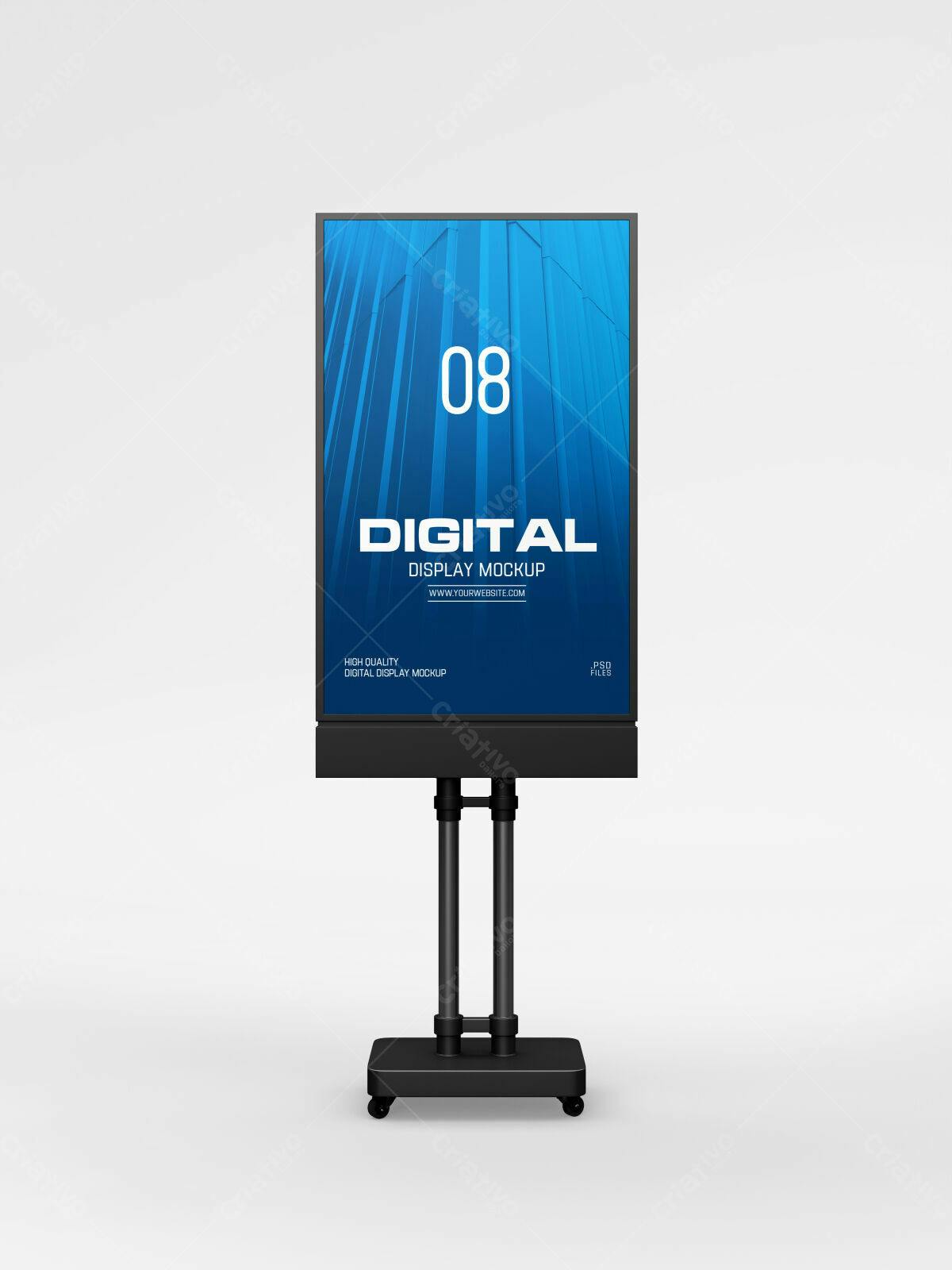 Mockup de Display Digital para Apresentação de Negócios PSD Editável