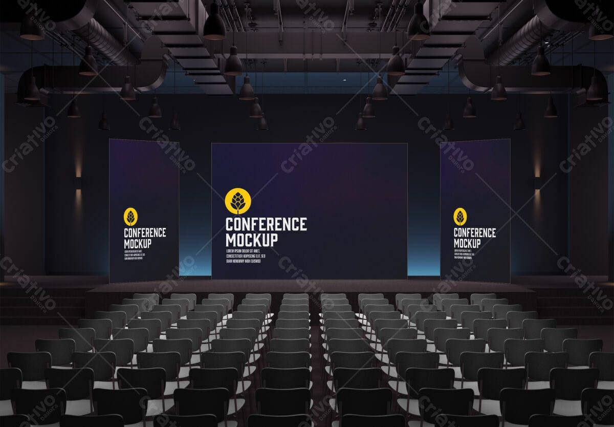 Mockup de Conferência em PSD Editável
