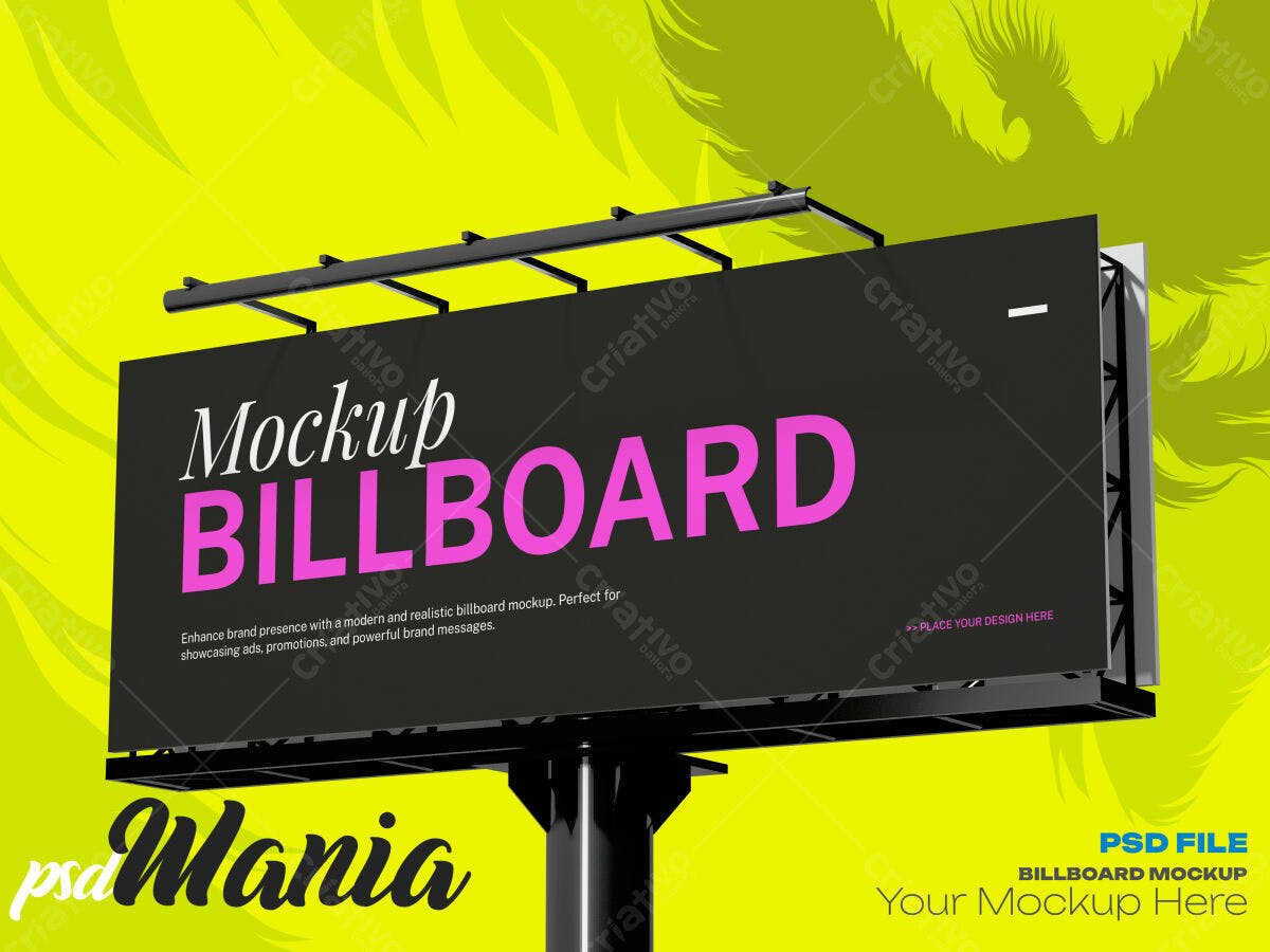 Mockup de Billboard PSD Editável para Propaganda