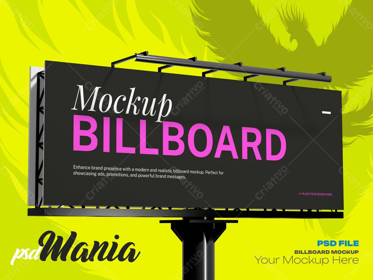 Mockup de Outdoor para Publicidade PSD Editável