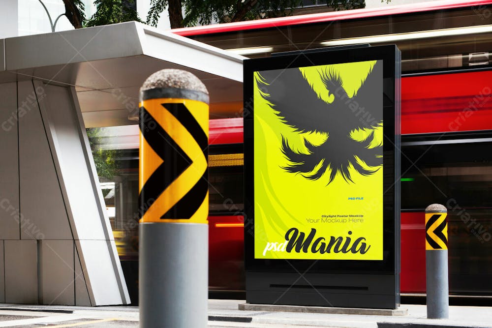 Cartaz Da Estação De Metrô, Panfleto Mockup V 1