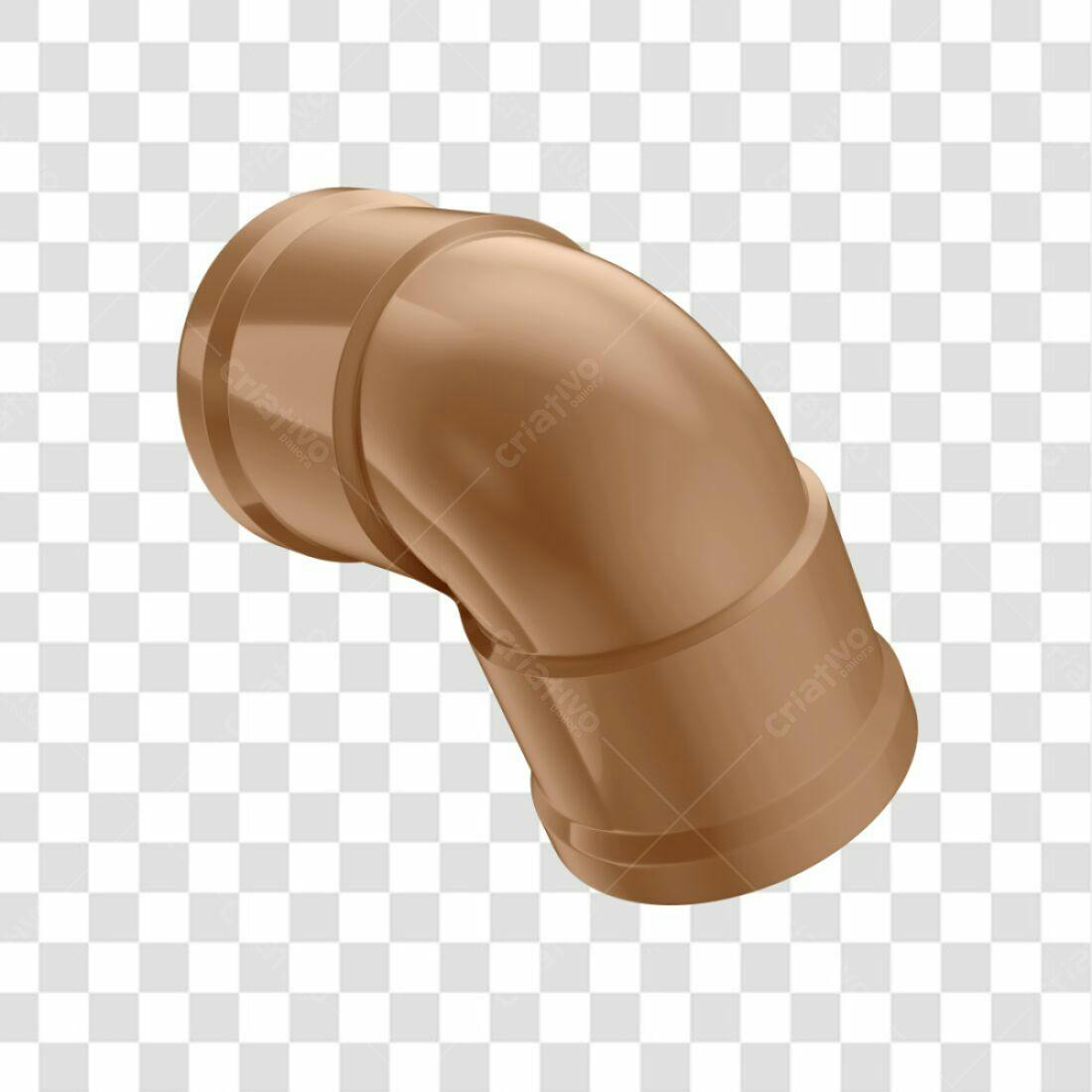 Icone Tubo Curvado Marrom PNG com fundo transparente
