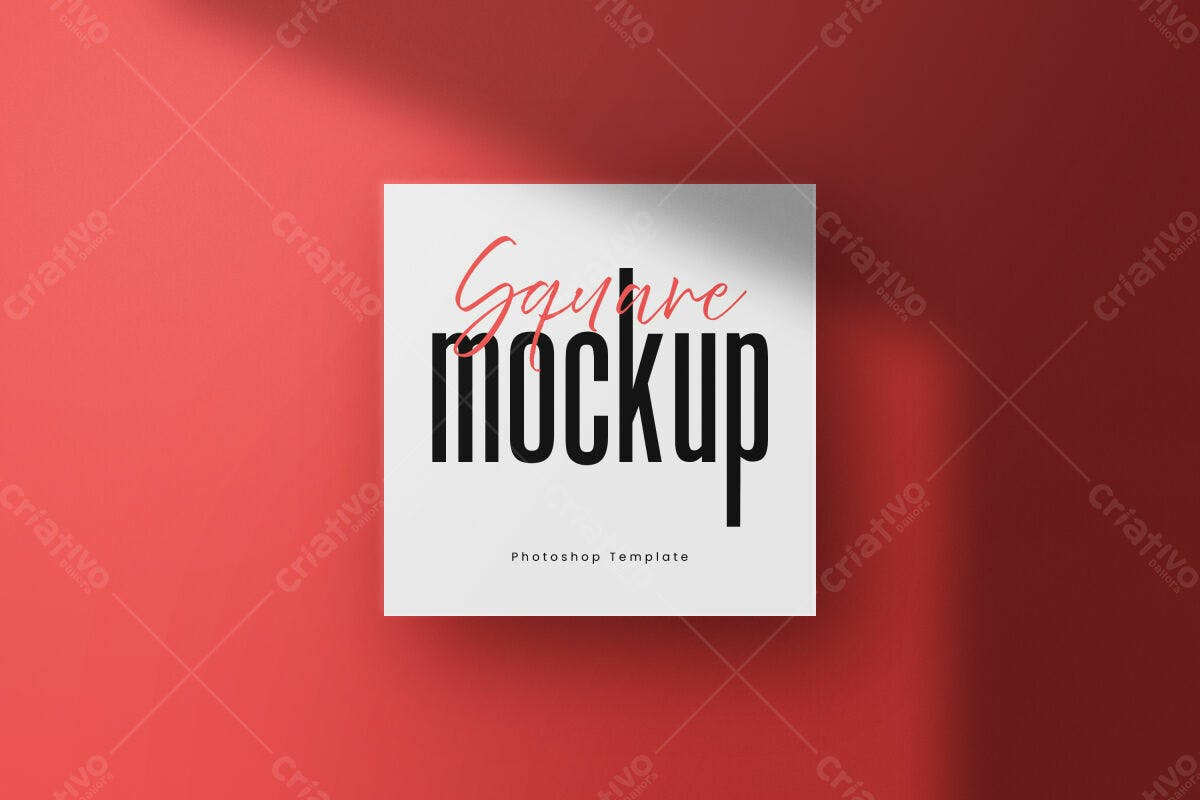 Mockup Quadrado para Redes Sociais PSD Editável