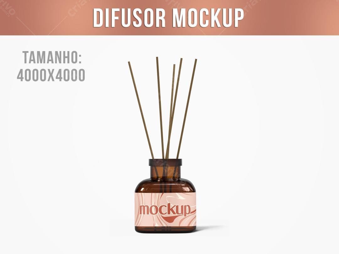 Mockup Realista de Difusor de Aromas em Ambientes Minimalistas