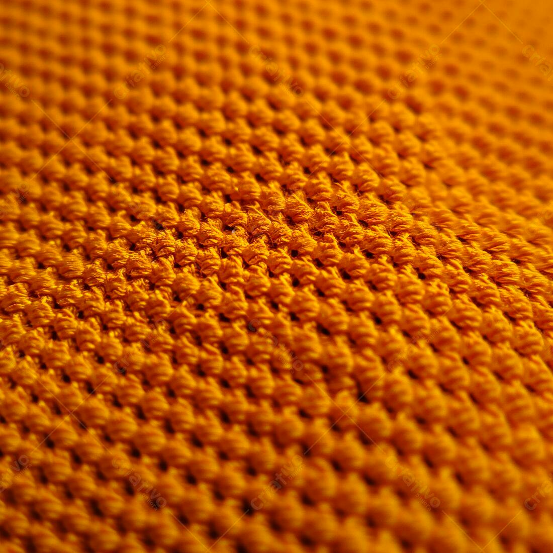 Textura tecido laranja detalhe