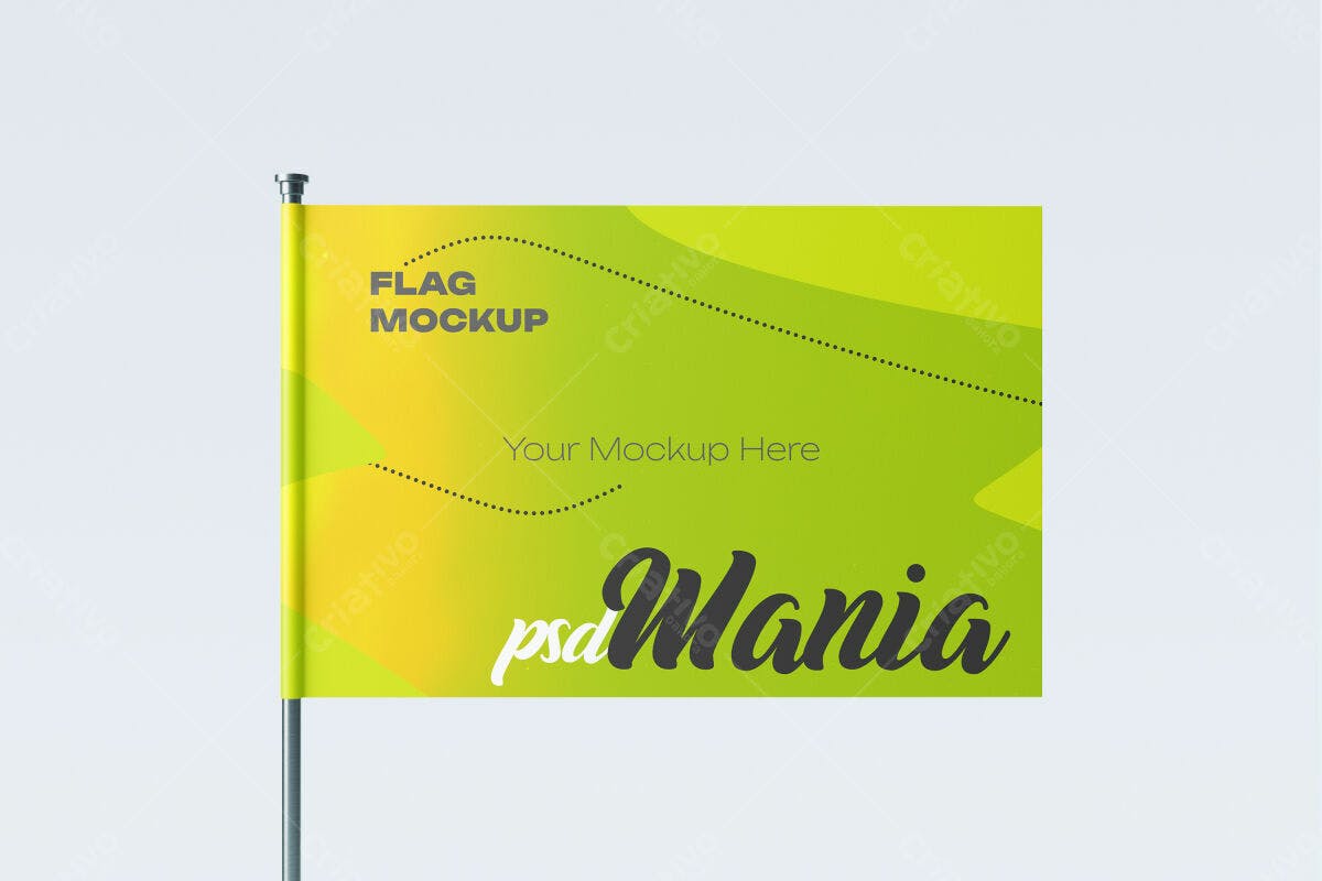 Bandeira para Mockup PSD Editável