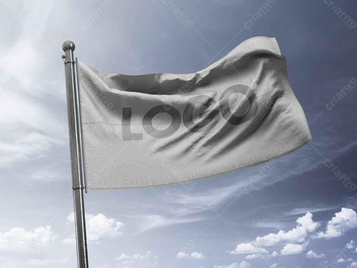 Bandeira para Logotipo PSD Editável