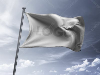 Psd De Bandeira Ondulante Realista Mockup V 10
