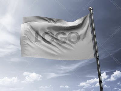 Psd De Bandeira Ondulante Realista Mockup V 12