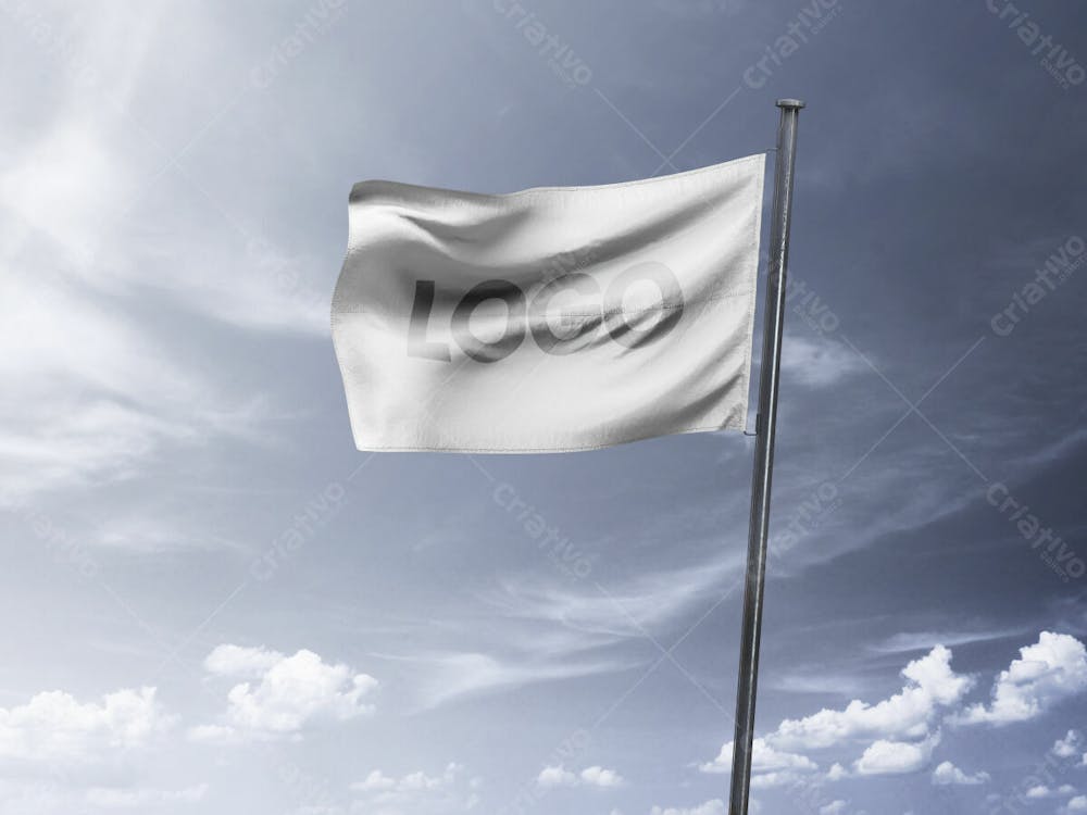 Psd De Bandeira Ondulante Realista Mockup V 14