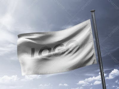 Psd De Bandeira Ondulante Realista Mockup V 13