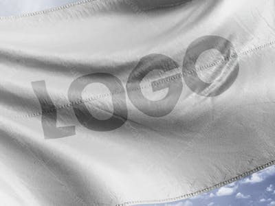 Psd De Bandeira Ondulante Realista Mockup V 15
