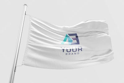 Psd De Bandeira Ondulante Realista Mockup V 17