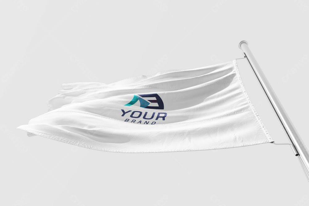 Psd De Bandeira Ondulante Realista Mockup V 19
