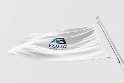 Psd De Bandeira Ondulante Realista Mockup V 19