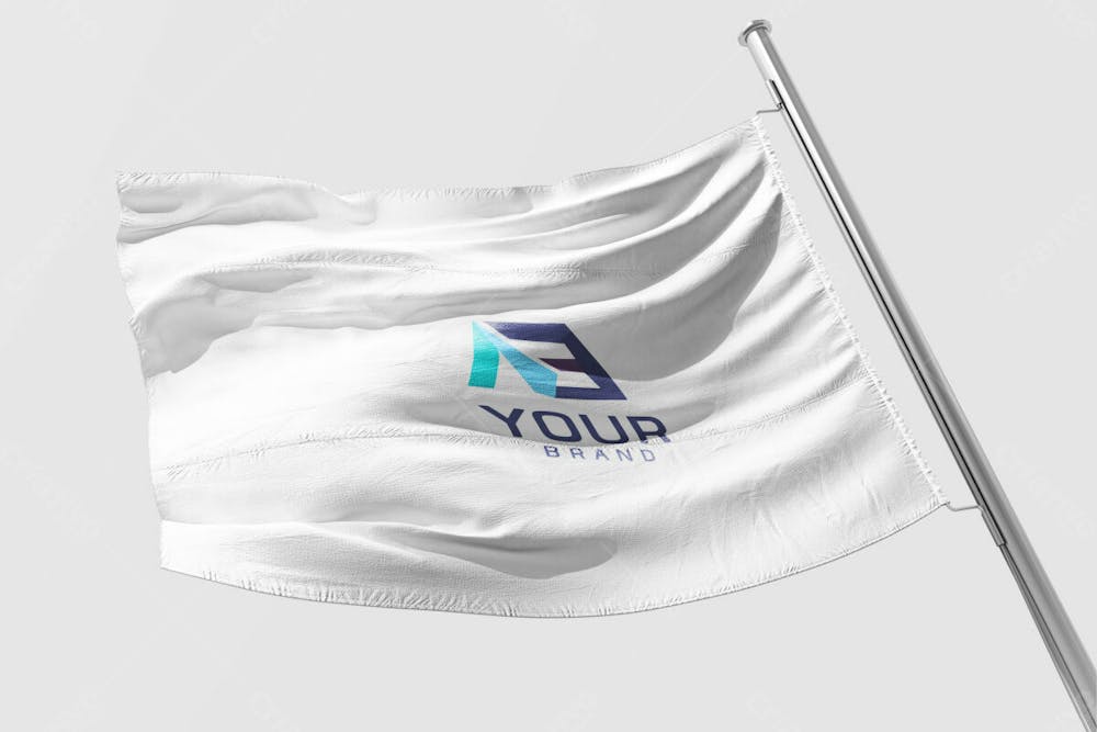 Psd De Bandeira Ondulante Realista Mockup V 20