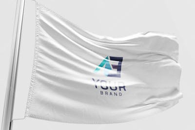 Psd De Bandeira Ondulante Realista Mockup V 21
