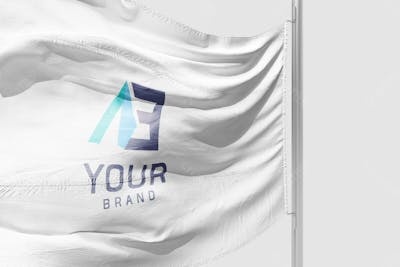 Psd De Bandeira Ondulante Realista Mockup V 22