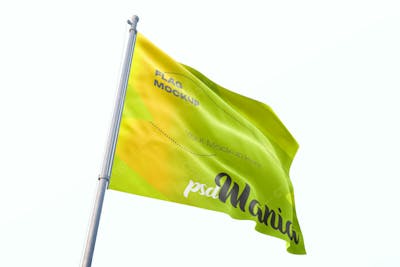 Psd De Bandeira Ondulante Realista Mockup V 25