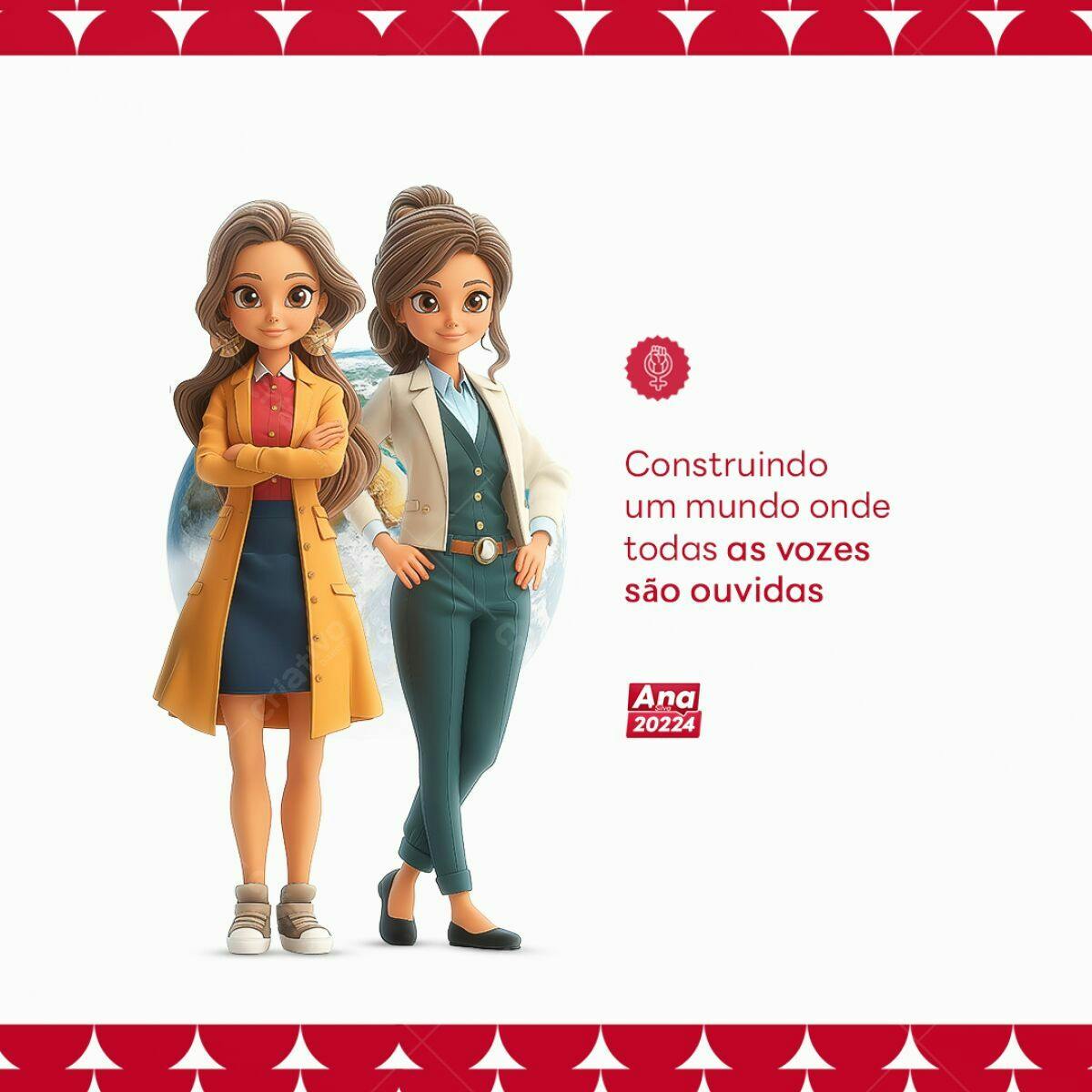 Ilustração Dia Internacional da Mulher PSD Editável