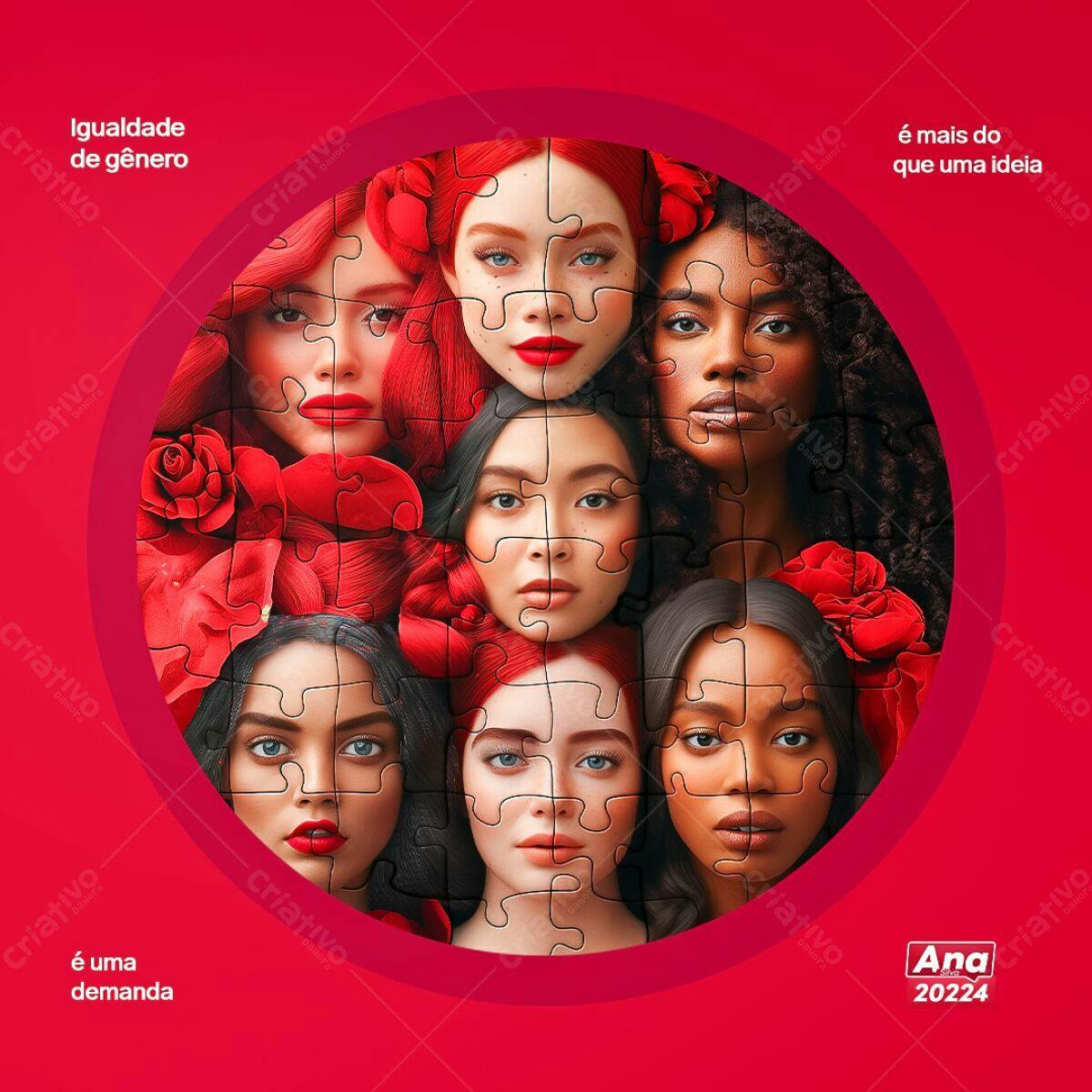 Imagem Dia Internacional da Mulher PSD Editável