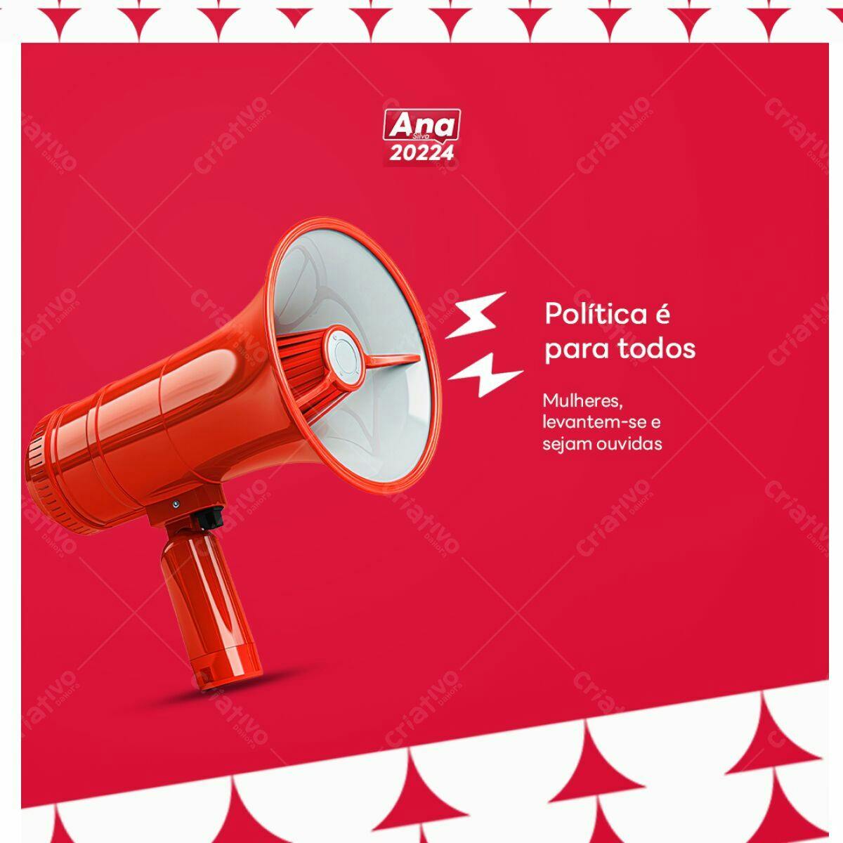PSD para Campanha Política Feminina PSD Editável