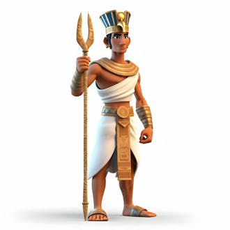 Imagem do personagem de desenho animado 3d dos antigos homens egípcios