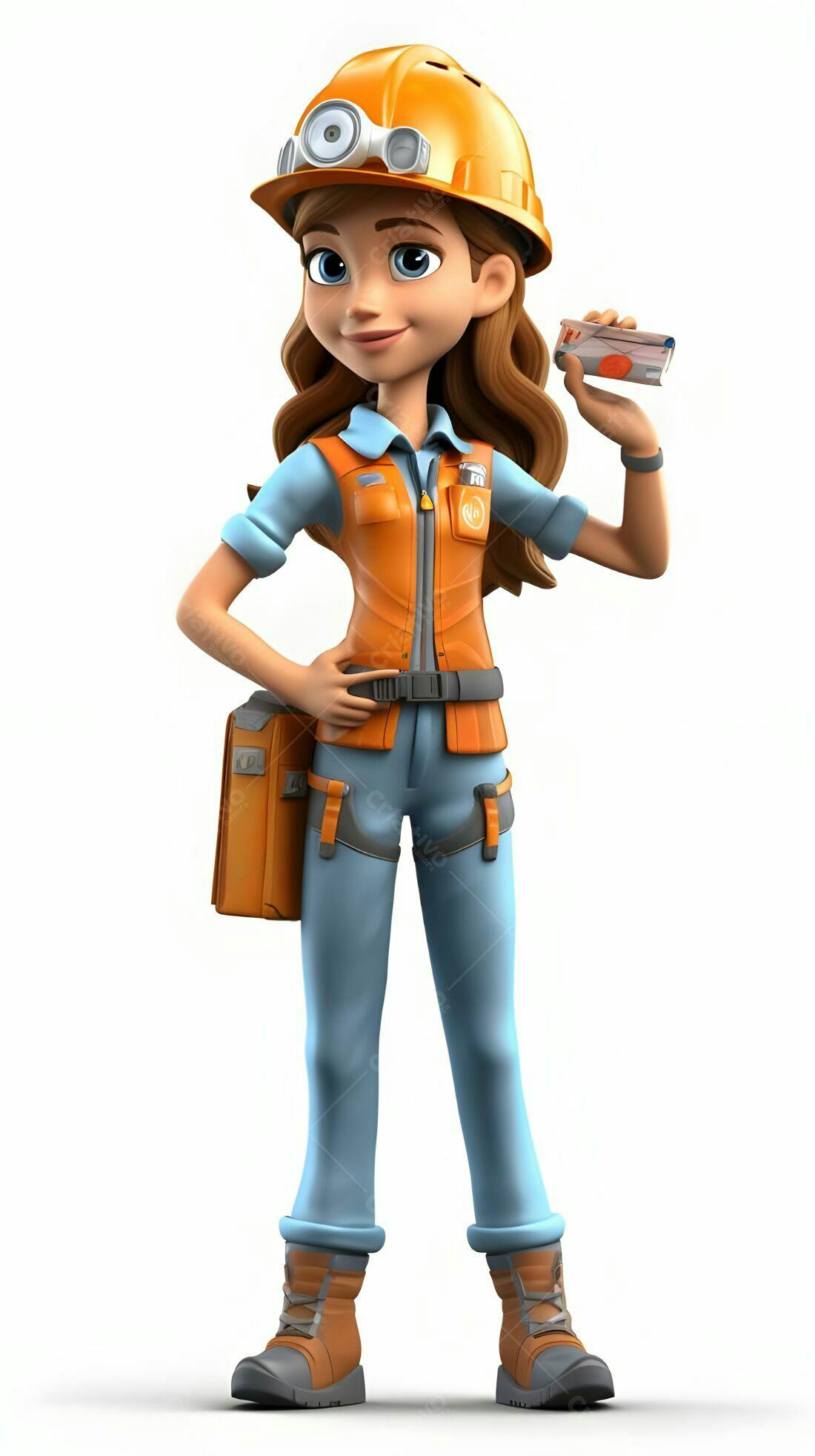 Engenheira segurando desenho técnico